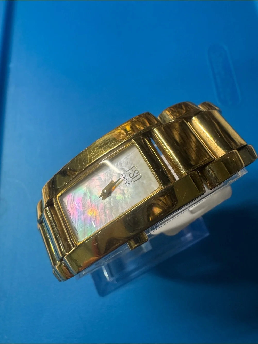 Swiss Women's Gold-Tone Bracelet Watch - White Dial